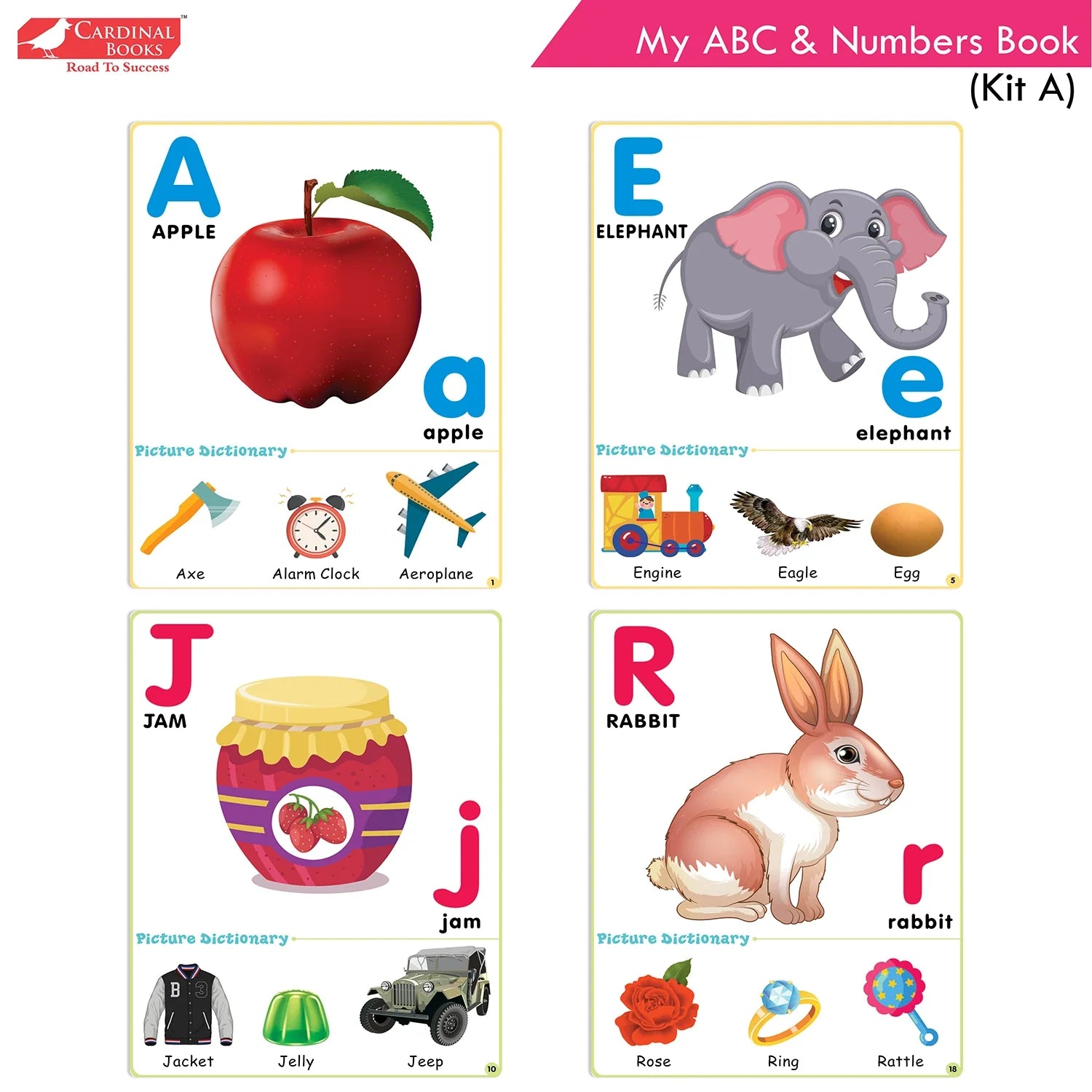Cardinal Books Preschool Learning Playgroup (Preparatory Pre-Nursery) Kit A| Ages 2-3 Years| My First ABC Picture…
