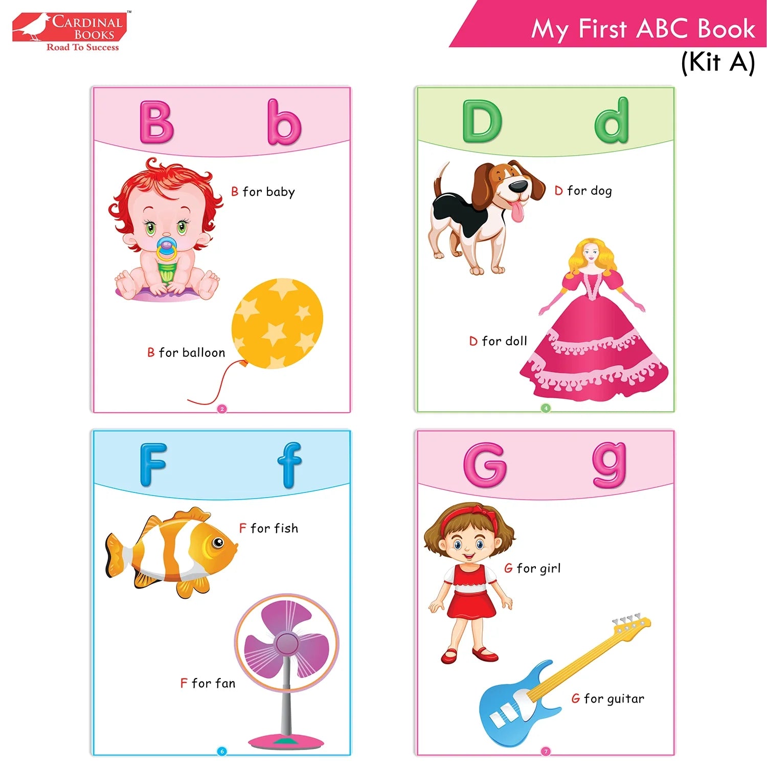 Cardinal Books Preschool Learning Playgroup (Preparatory Pre-Nursery) Kit A| Ages 2-3 Years| My First ABC Picture…