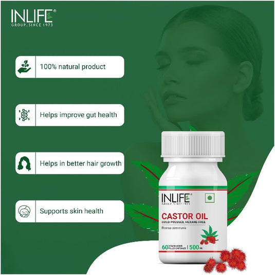 INLIFE Castor Oil Supplement - 60 tabs image 2