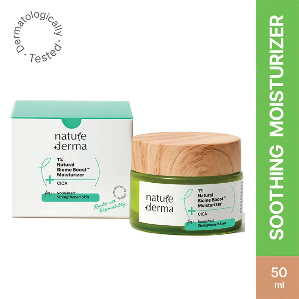 Nature Derma 1% Natural Biome-Boost Moisturizer With CICA -50 ml image 2