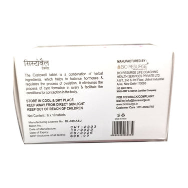 Bio Resurge Cystowell for management of PCOD and hormonal imbalance - 60 Tabets image 4