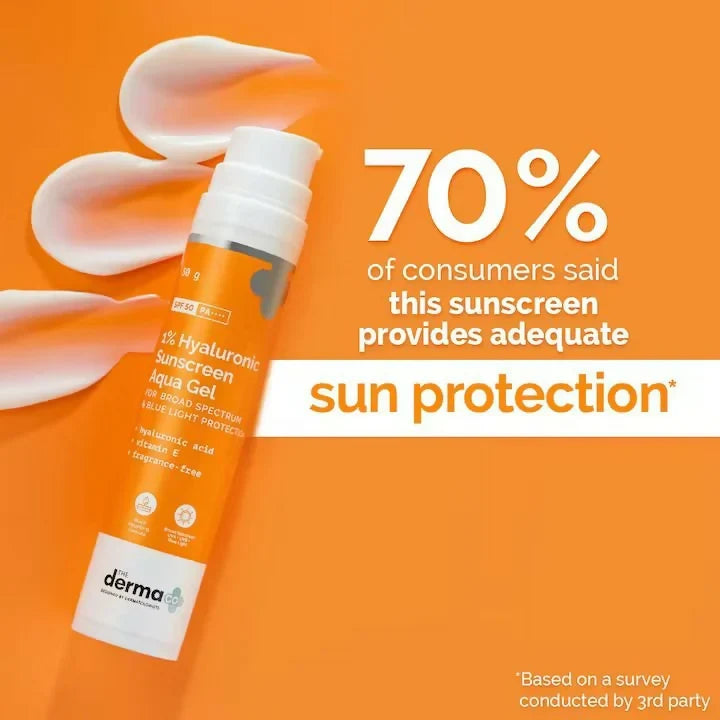 The Derma Co-Combo (10 % Niachinamide Face Serum:-30 ml 1 % Hyaluronic Sunscreen Aqua Gel: 50 gm) image 3