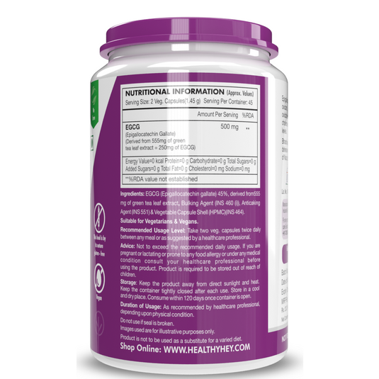 EGCG from Green Tea Extract - EGCG - Antioxidant Support - 90 Veg. Capsules image 2