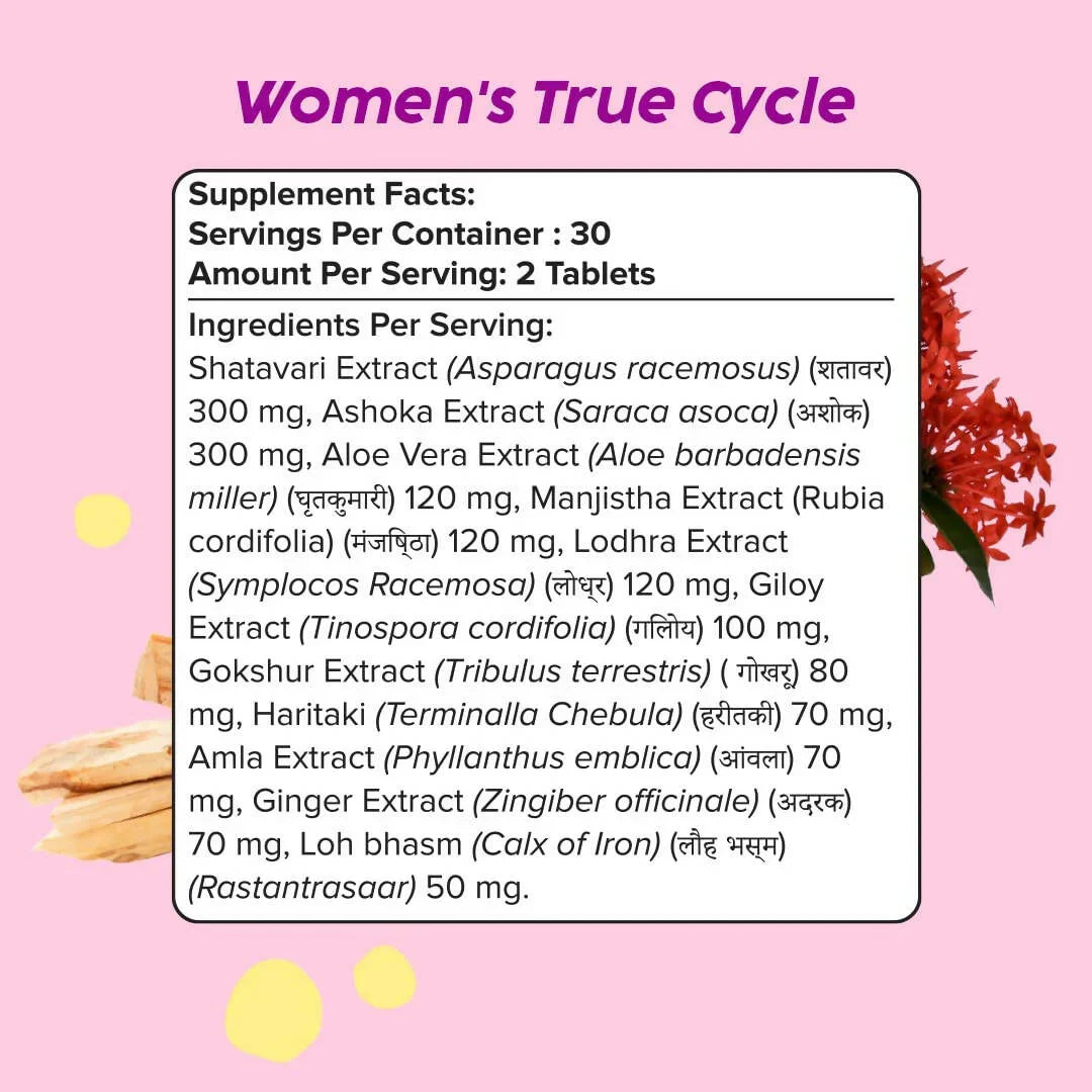 PLIX The Plant Fix Women's True Cycle Tablets -60 tabs image 4