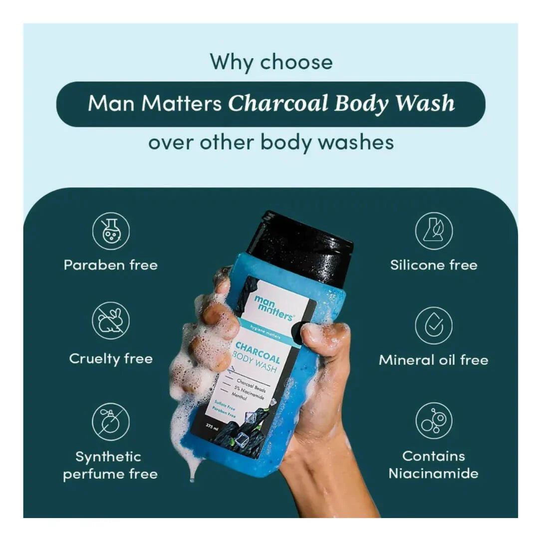 Man Matters Charcoal Body Wash -250 ml image 4