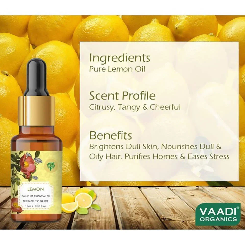 Vaadi Herbals Lemon Oil Therapeutic Grade -10 ML image 3