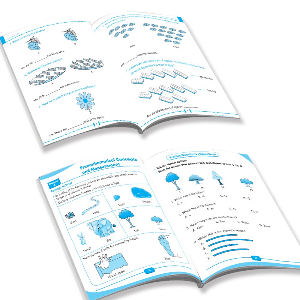 Grade 1 Comprehensive Learning with Mathematics Workbooks Set of 4 Ages 6-7 Years: Gear Up Math, Mental Math, Olympiad, and…