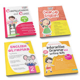 Grade 2 Ultimate English Combo Practice Workbooks Set of 4: Grammar, Writing Skills, Olympiad Prep, and Gear Up English…
