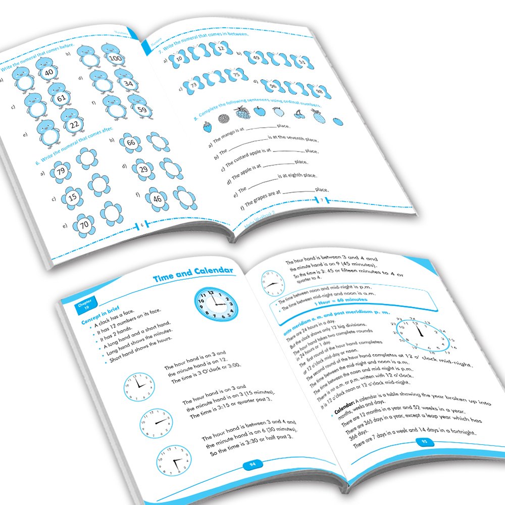 Grade 2 Comprehensive Learning with Mathematics Workbooks Set of 4 Ages 7-8 Years: Gear Up Math, Mental Math, Olympiad, and…