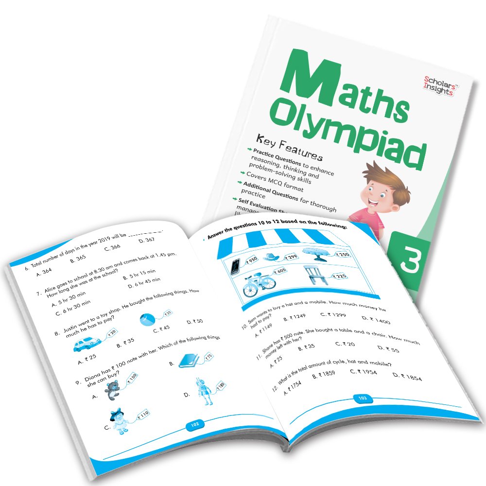 Grade 3 Comprehensive Learning with Mathematics Workbooks Set of 4 Ages 8-9 Years: Gear Up Math, Mental Math, Olympiad, and…