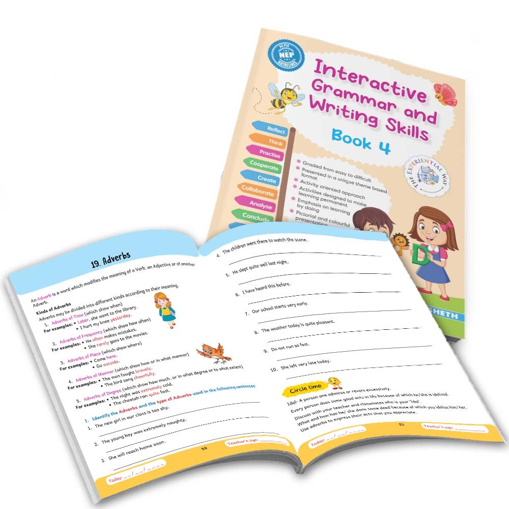 Grade 4 Ultimate English Combo Practice Workbooks Set of 4: NEP Based Interactive Grammar & Writing Skills, Olympiad Prep…