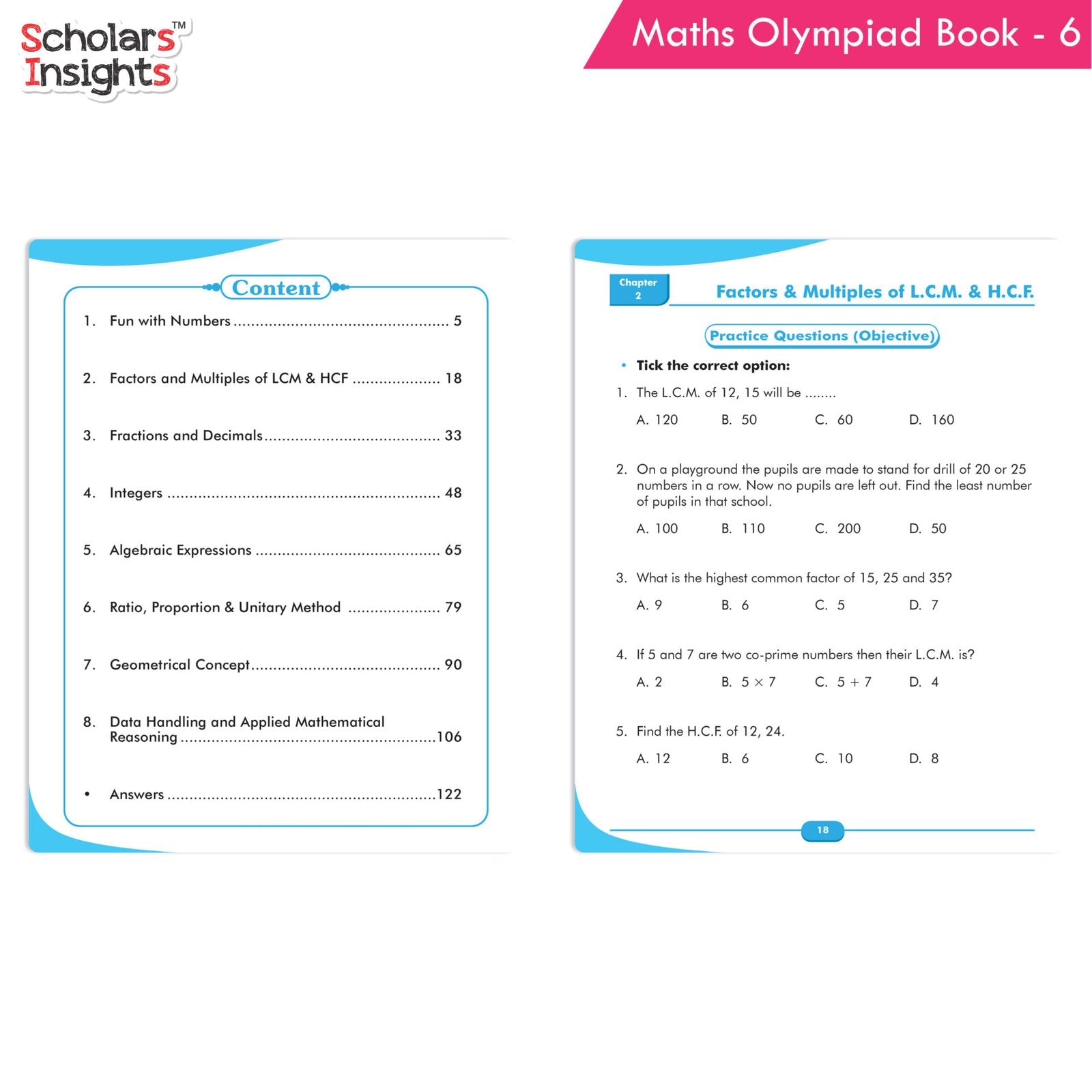 Grade 6 Comprehensive Learning with Mathematics Workbooks Set of 4 Ages 11-12 Years: Gear Up Math, Mental Math, Olympiad…