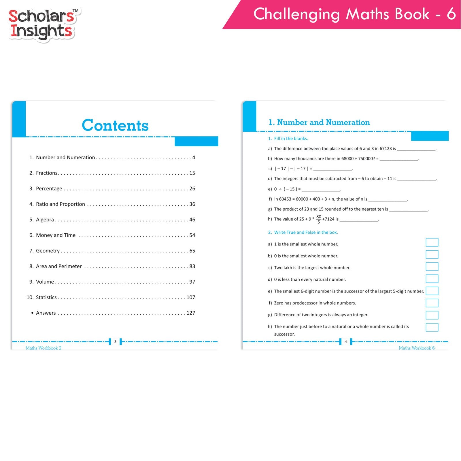 Grade 6 Comprehensive Learning with Mathematics Workbooks Set of 4 Ages 11-12 Years: Gear Up Math, Mental Math, Olympiad…