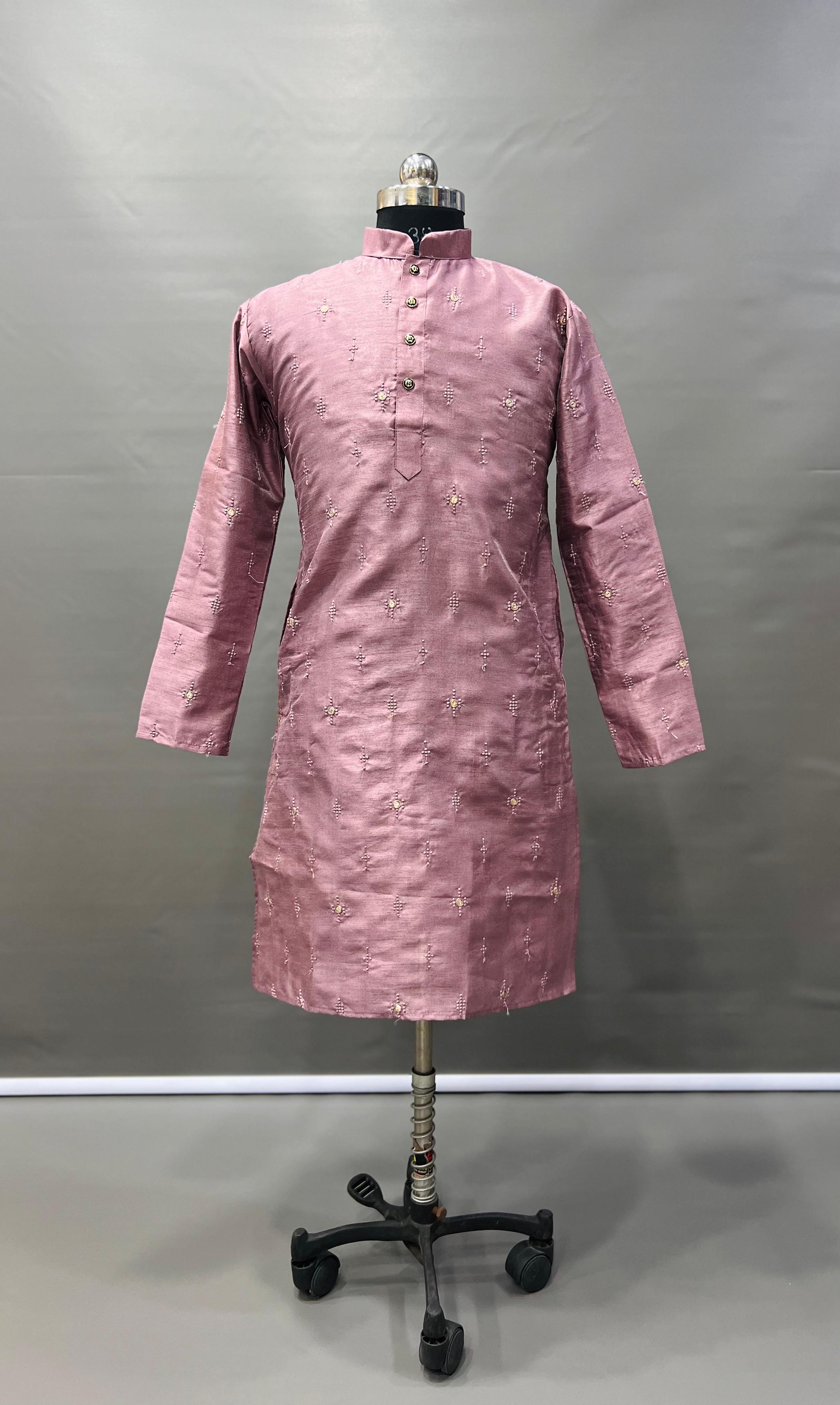 Silk Kurta Pajama For Men’s Wedding Wear Fancy Kurta image 2