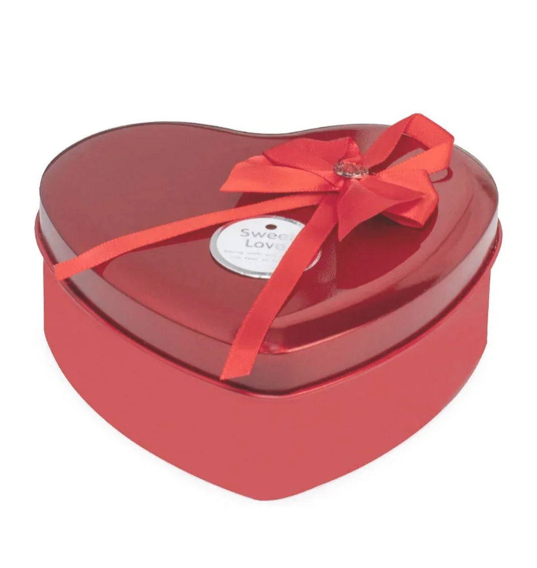 Heart Shaped Box With Teddy And Scented Roses, Valentine Gift image 4