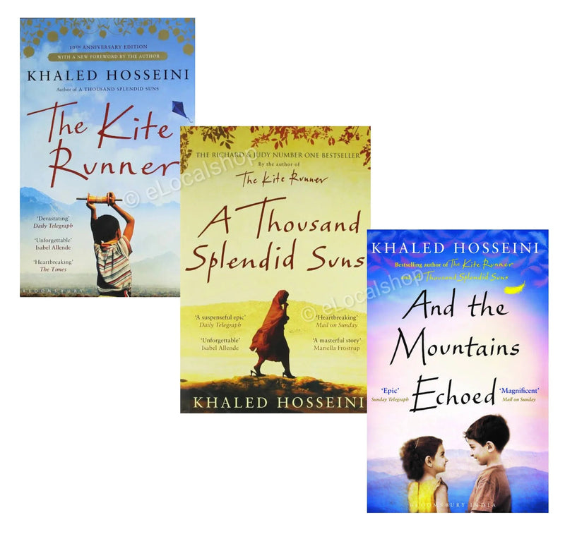 Khaled Hosseini Combo (The Kite Runner, A Thousands Splendid Suns, And the Mountains Echoed)- Paperback