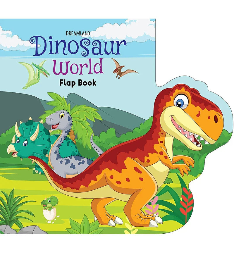 Dinosaur World - Lift The Flap Book with Bright and Colourful Pictures- Early Learning Book for Children Age 3-6 Years (New)