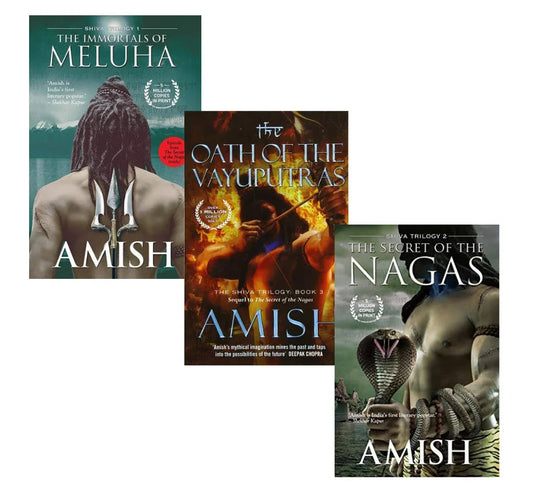 The Shiva Tirology - By Amish Tripathi. The Immortals of Meluha The Secrets of Nagas The oath of the Vayuputra(Paperback)