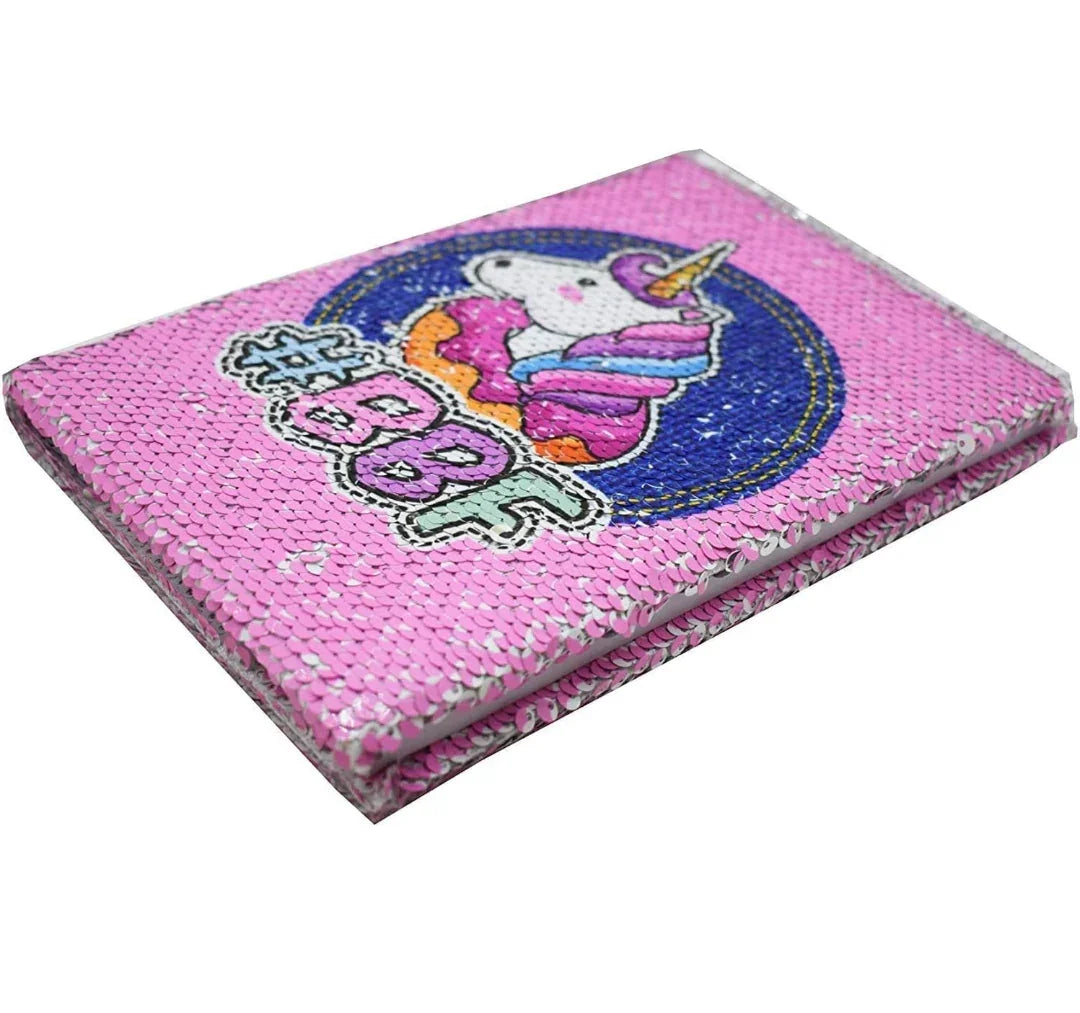Unicorn Sequin Notebook Colour Changing Reversible Girls Diary image 2