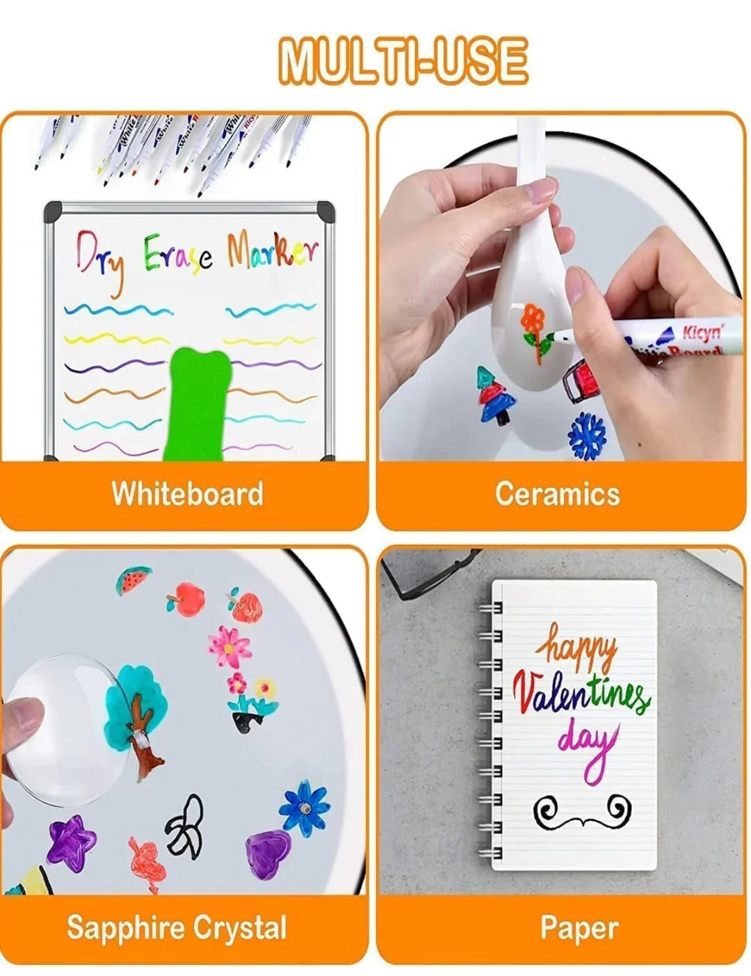 8 Colors Doodle Pen Children's Colorful Marker Pen Magical Water Painting Pen Easy -To-Wipe Dry Erase Whiteboared Pen Doodle Water Floating Pen image 3