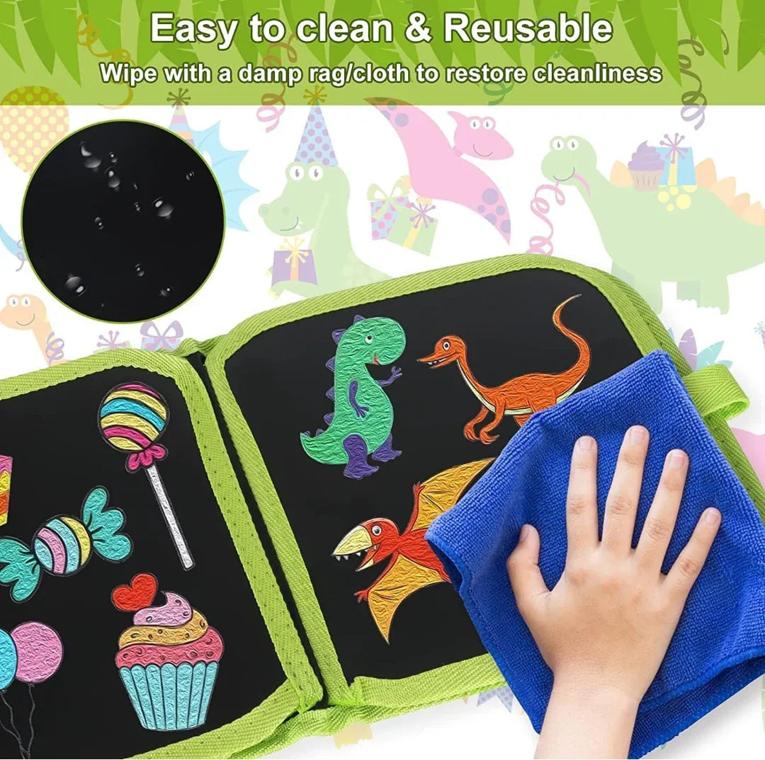 Book Erasable Doodle 12 Pages Soft Chalk Reusable Drawing Pads image 3