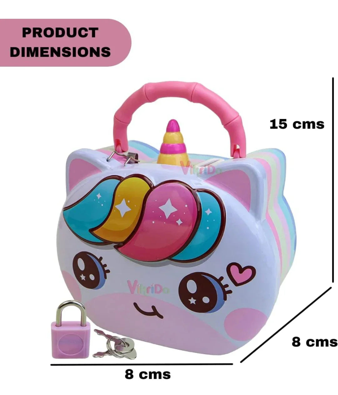 Unicorn Money Bank for Kids, Kids Coin Box, Cartoon Toy, Piggy Bank for Kids image 2