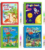 Magic Water Coloring Doodle Book & Magic Pen (Pack of 4)