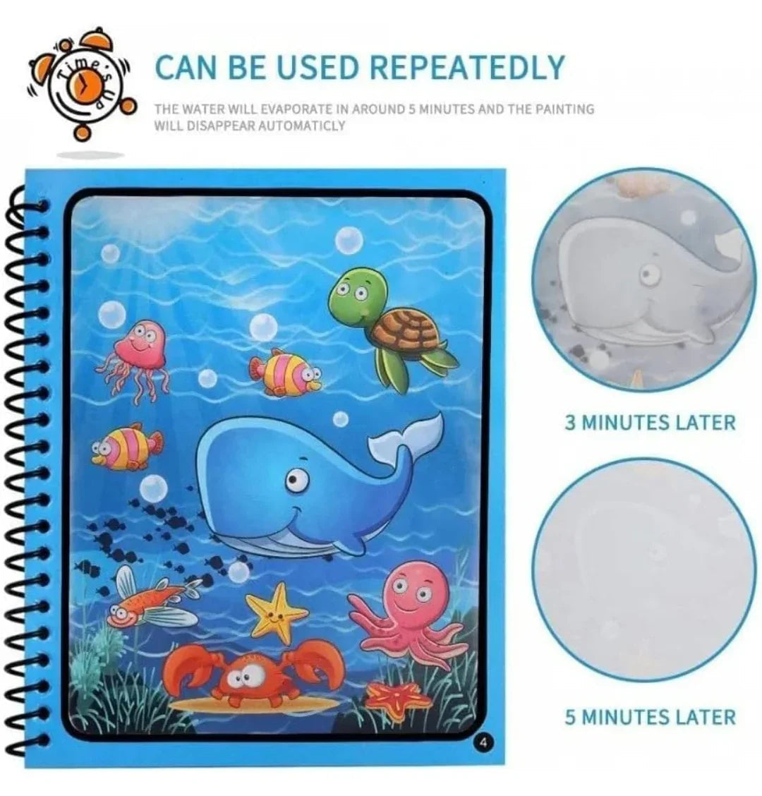 Magic Water Coloring Doodle Book & Magic Pen (Pack of 4) image 3