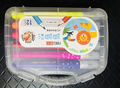 12 Color Effortless Painting Brush Highlighter Sketch Pens, Marker Pens Flexible Tip for Adult Coloring Books, Manga, Comic, Calligraphy