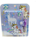 Unicorn Cartoon Printed Diary with Small Pen for Kids