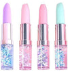 Lipstick Glitter Blue Gel Pens Makeup Pen, School Supplies, Ballpoint Pens, Children Supplies Birthday Return Gifts for Kids Set of 4