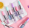 Lipstick Glitter Blue Gel Pens Makeup Pen, School Supplies, Ballpoint Pens, Children Supplies Birthday Return Gifts for Kids Set of 4