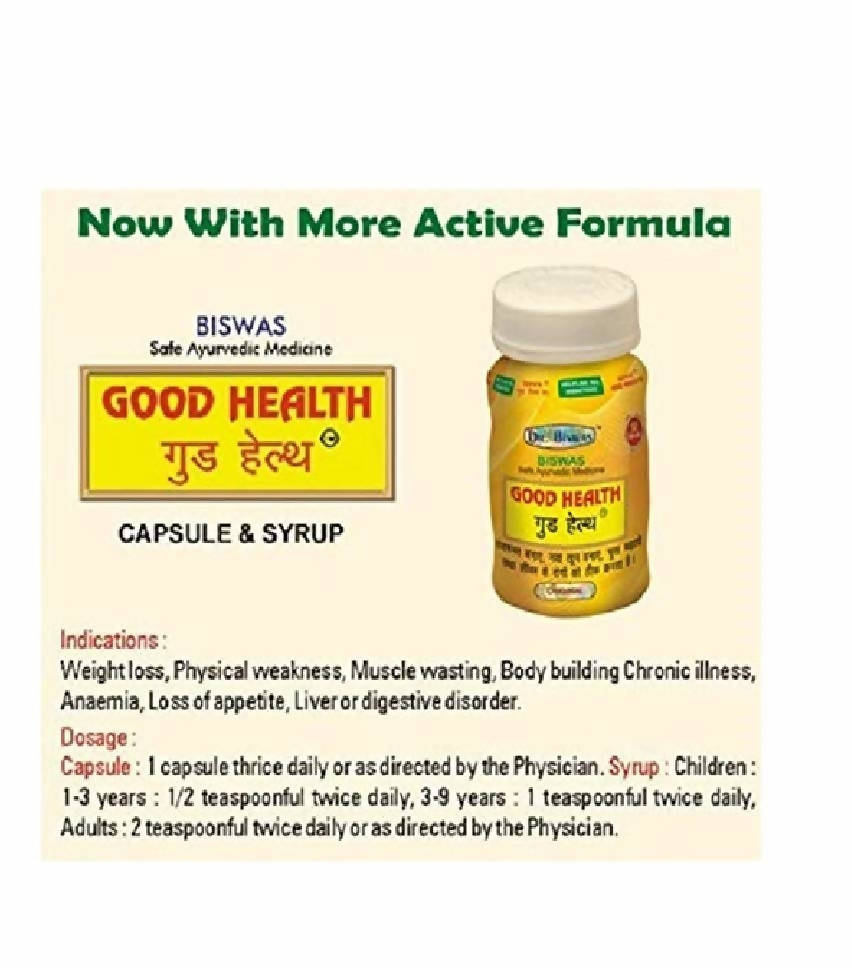 Dr. Biswas Ayurvedic Good Health Capsules -Pack Of 2 image 3