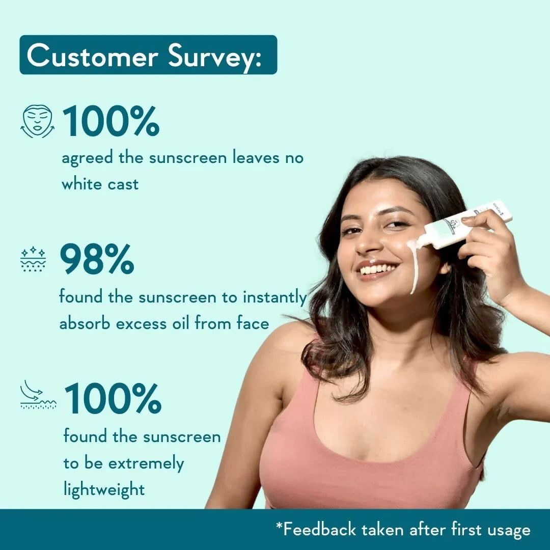 Wishcare 5% Niacinamide Oil Balance Fluid Sunscreen | SPF50 -50 gm image 2