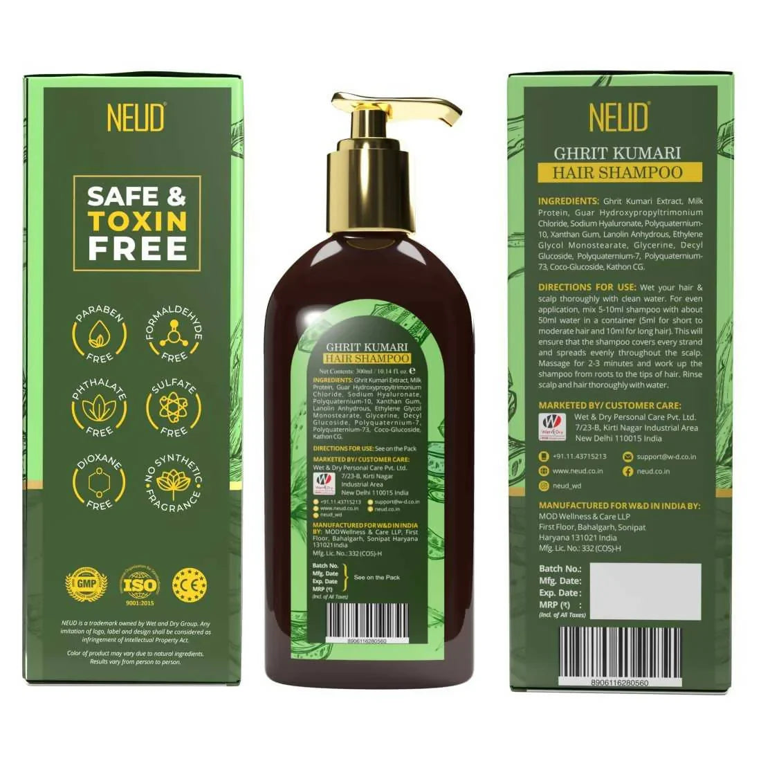Neud Ghrit Kumari Hair Shampoo -300 ml image 3