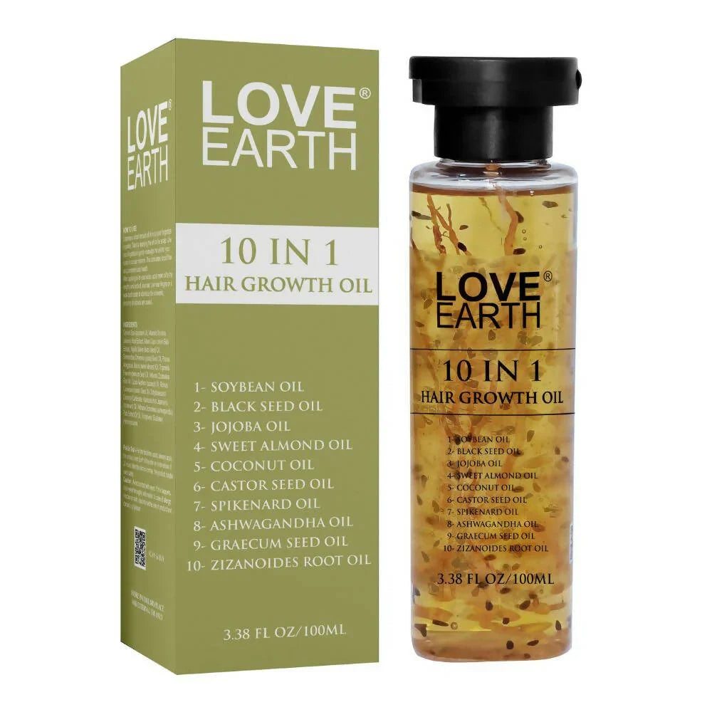 Love Earth 10 In 1 Hair Growth Oil -100 ml image 2