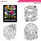 Jolly Kids Adult Colouring Books Set of 4|Adults Colouring Book: Stress Relieving Designs Floral, Animals, Birds &…