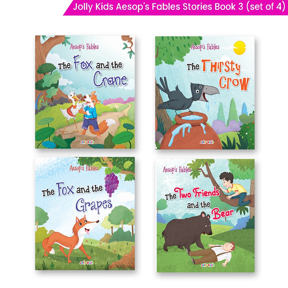 Jolly Kids Aesop’s Fables English Short Stories Book 3 Set of 4 for Little Children| Ages 3 – 6 Years| Moral Stories…