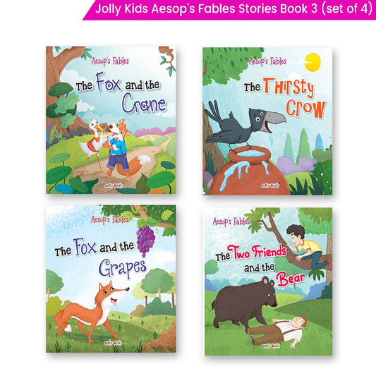 Jolly Kids Aesop’s Fables English Short Stories Book 3 Set of 4 for Little Children| Ages 3 – 6 Years| Moral Stories…