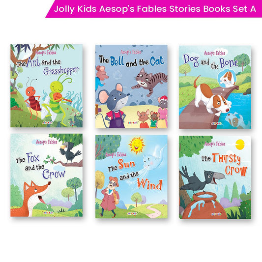 Jolly Kids Aesop's Fables Stories Books A Set of 6| Bedtime Moral Stories For Kids Ages 3-6 Years – Shethbooks