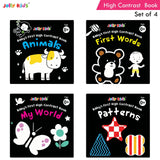 Jolly Kids Baby's First High Contrast Board Books (Set of 4)| Black and White Board Books For Kids Ages 0 - 3 Years…