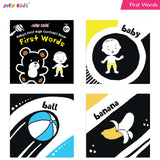 Jolly Kids Baby's First High Contrast Board Books (Set of 4)| Black and White Board Books For Kids Ages 0 - 3 Years…