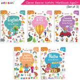 Jolly Kids Clever Beaver Ages 5-6 Years Fun Learning Activities Workbooks Set of 4| English-Maths-EVS-Good Habit-Logical…