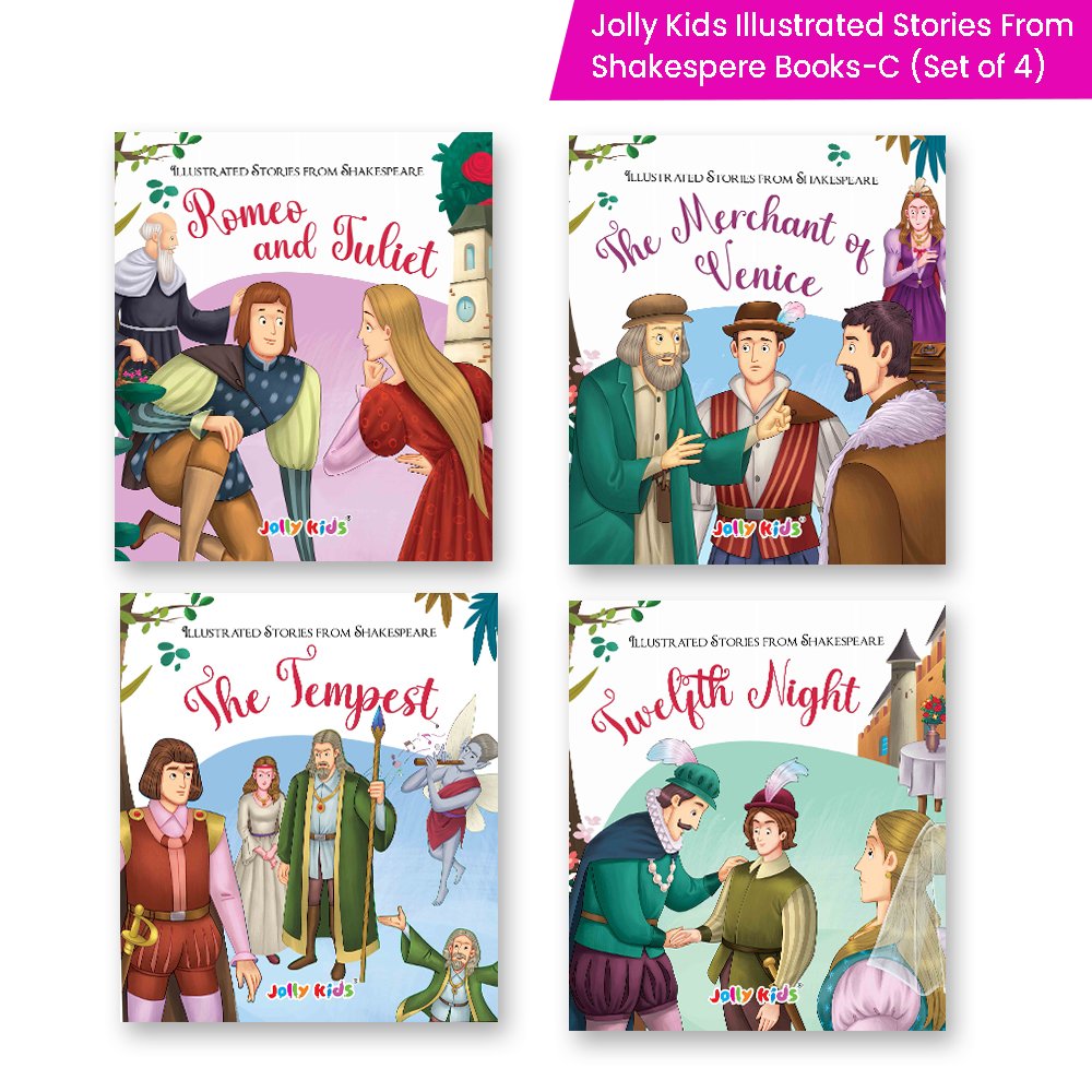 Shakespeare for Young Minds: Jolly Kids' Illustrated Stories C Combo Set of 4 Ages 6-12 Years – Shethbooks