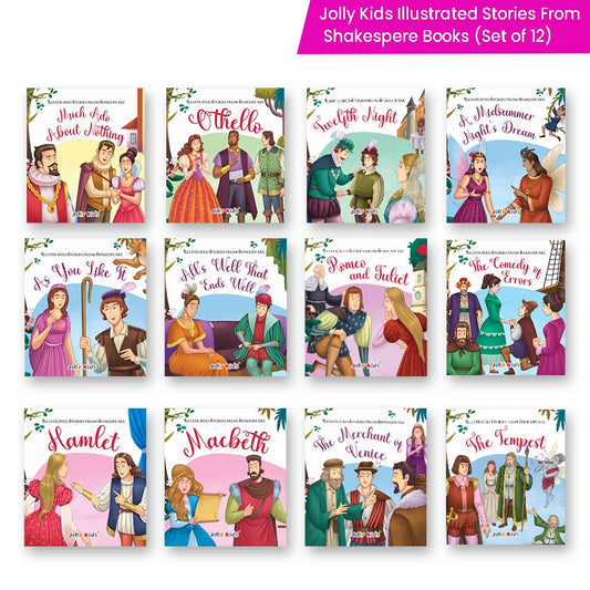 Shakespeare for Young Minds: Jolly Kids' Illustrated Stories Combo Set of 12 Ages 6-12 Years| Family Bonding through…