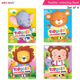 Jolly Kids Toddler Colouring Die-Cut Animals Shape Activity Books Set of 4 for Kids| Ages 1-6 Years – Shethbooks