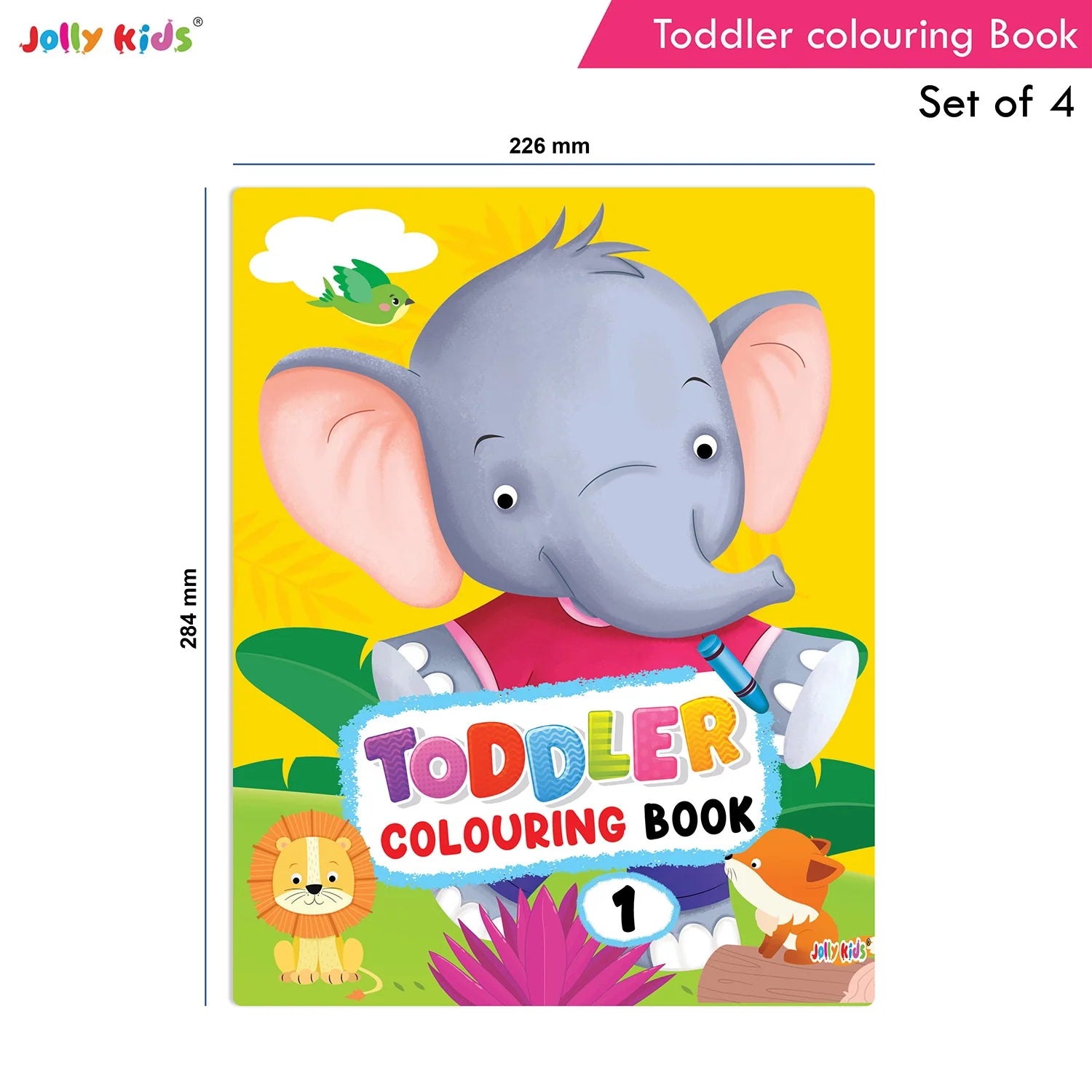 Jolly Kids Toddler Colouring Die-Cut Animals Shape Activity Books Set of 4 for Kids| Ages 1-6 Years – Shethbooks (image 9)