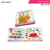 Jolly Kids Touch and Feel Picture Learning Sensory Development Padded Board Books Set of 6 for Infants, Toddlers Gift Ages…