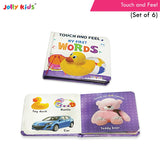 Jolly Kids Touch and Feel Picture Learning Sensory Development Padded Board Books Set of 6 for Infants, Toddlers Gift Ages…