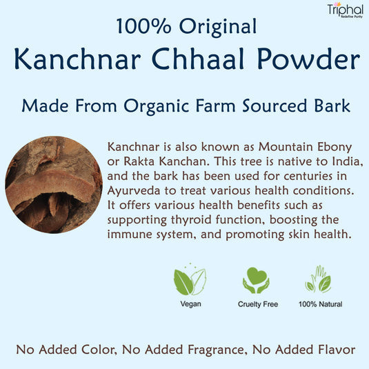 Triphal Kanchnar Bark Powder – Kachnar Chaal Churn – Bauhinia Variegata image 3